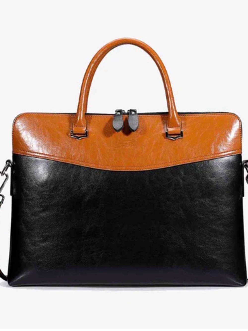 Women's Sunee Folio Gorgeous Bicolor Black And Congac - Picture 2 of 5